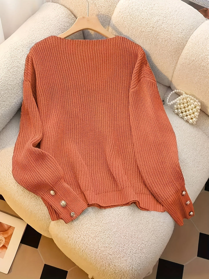 Cindy | Ribbed V-Neck Sweater