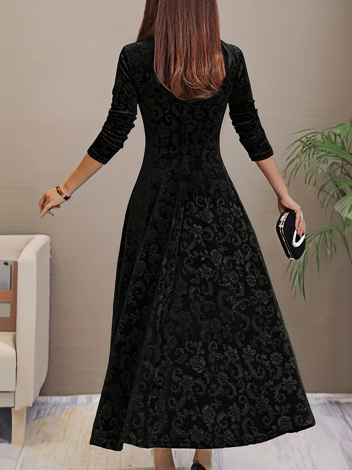 Christy | Elegant Long-Sleeve Midi Dress