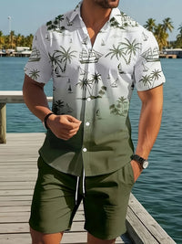 Ernest | Coastal Print Shirt and Shorts Set