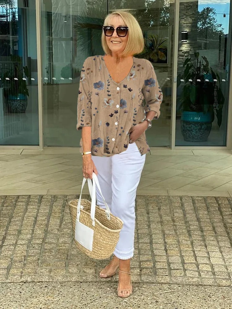 Lucinda | Elegant Floral Blouse