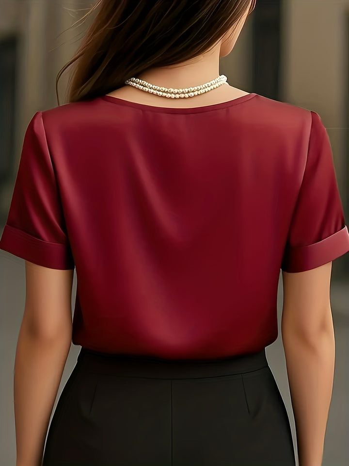 Alexis | Draped V-Neck Blouse
