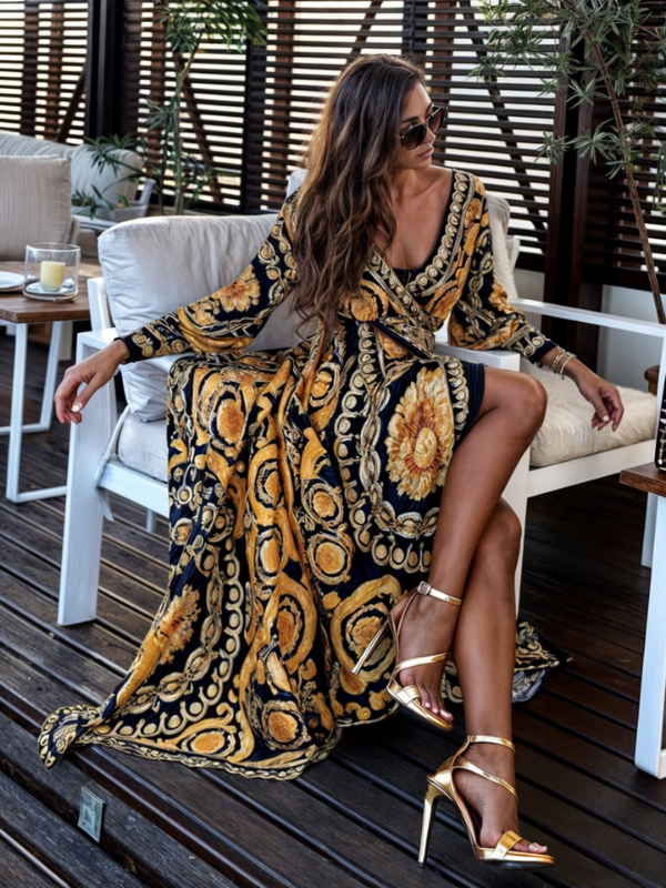 Ciara | Bohemian Slit Wedding Guest Dress