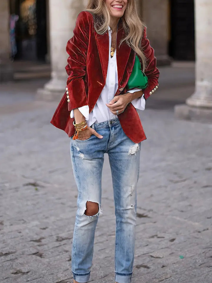 Candy | Elegant Velvet Blazer