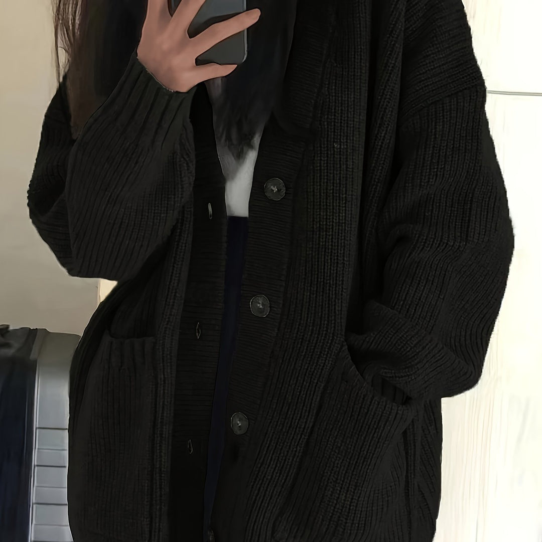 Becky | Relaxed Button-Front Cardigan