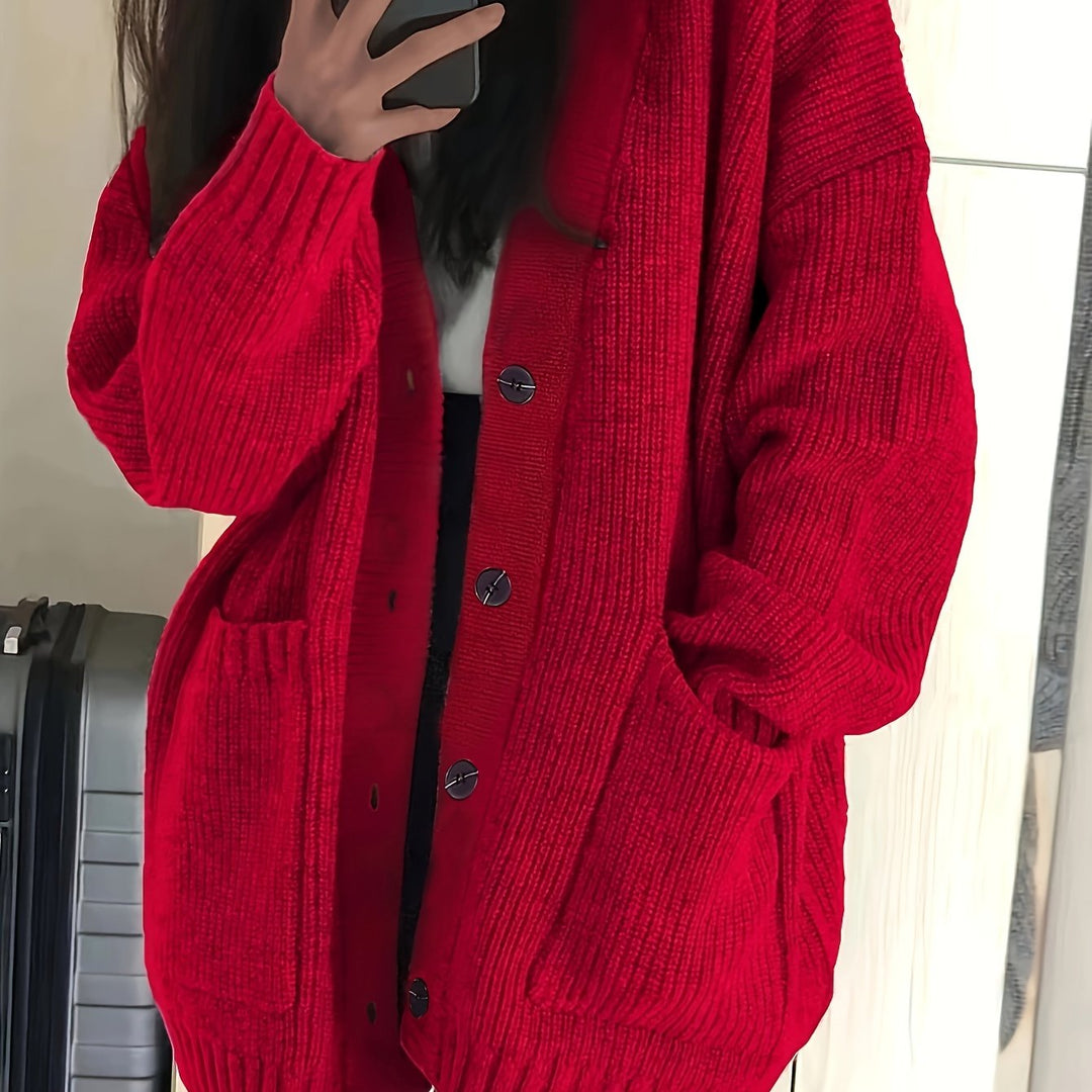 Becky | Relaxed Button-Front Cardigan