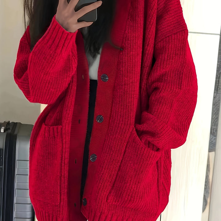 Becky | Relaxed Button-Front Cardigan