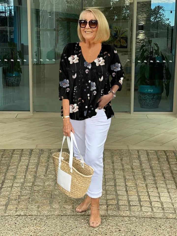 Lucinda | Elegant Floral Blouse