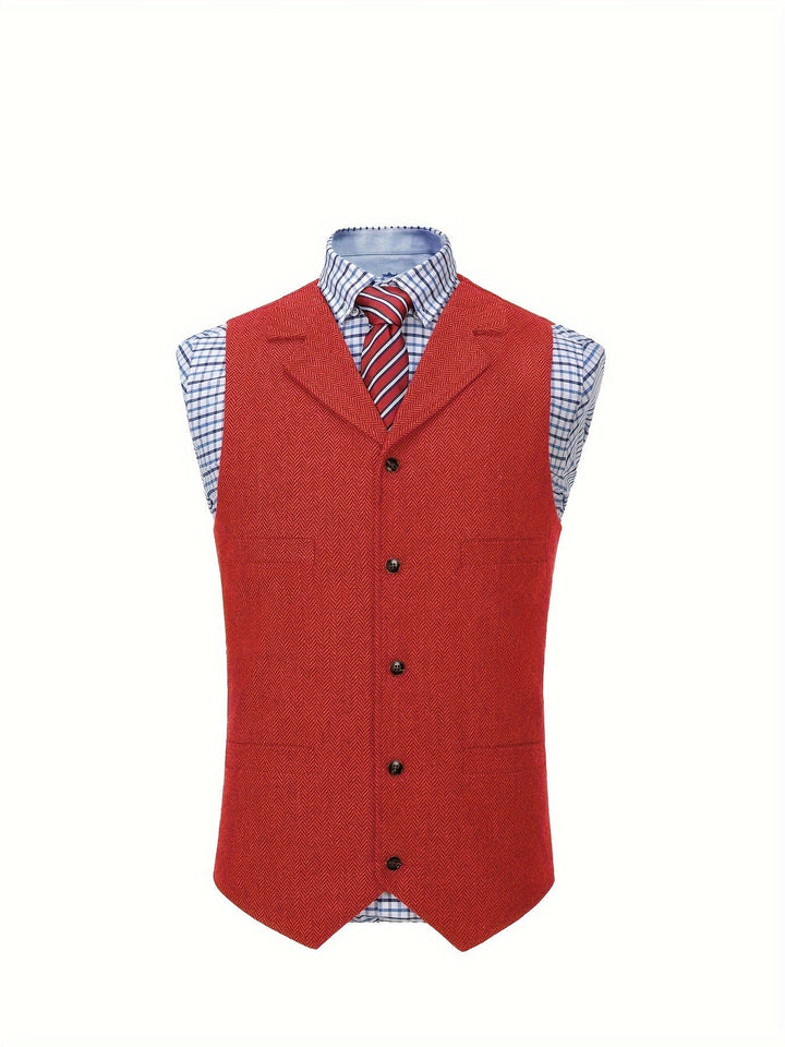 Miles | Heritage Herringbone Vest