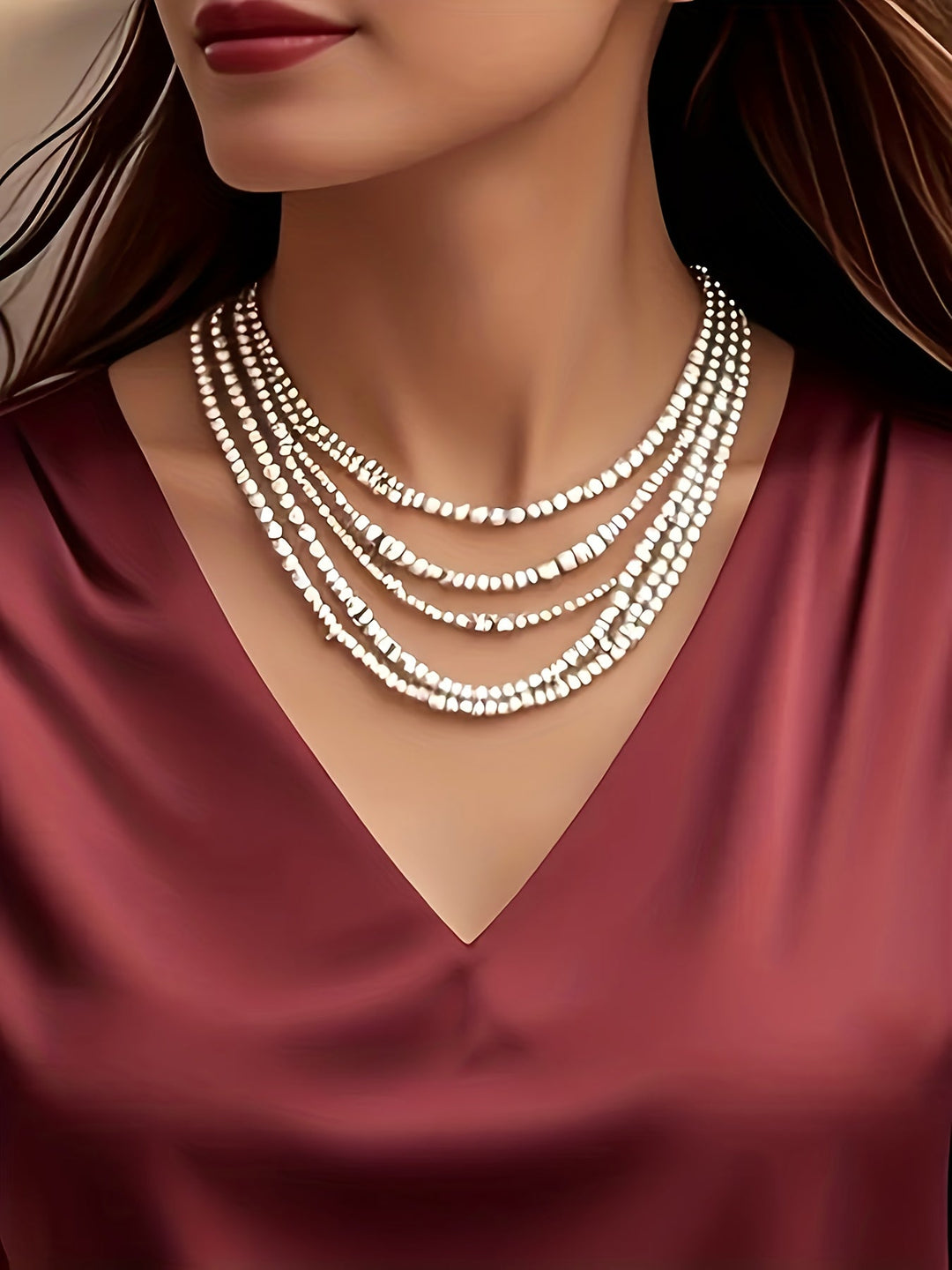 Alexis | Draped V-Neck Blouse