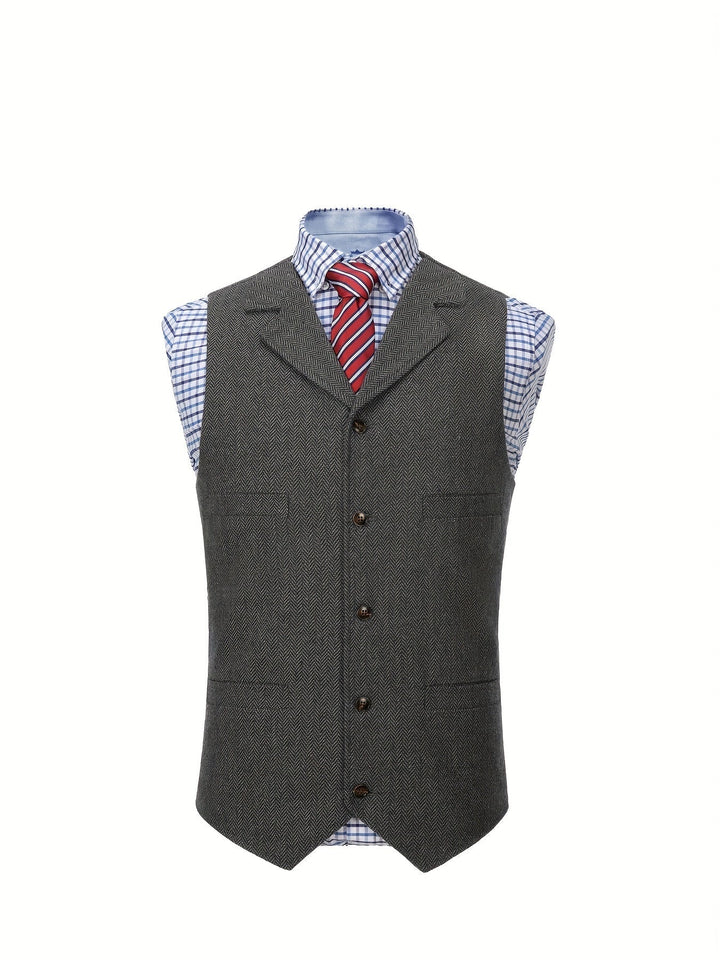 Miles | Heritage Herringbone Vest