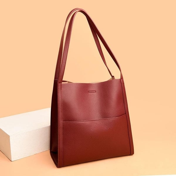 Women's Vertical Multi-Pocket Shoulder Bag