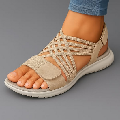 Women's Elastic Multi Strap Lightweight Walking Sandals