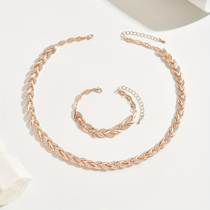 Erika | Sparkling Leaf Jewelry Set