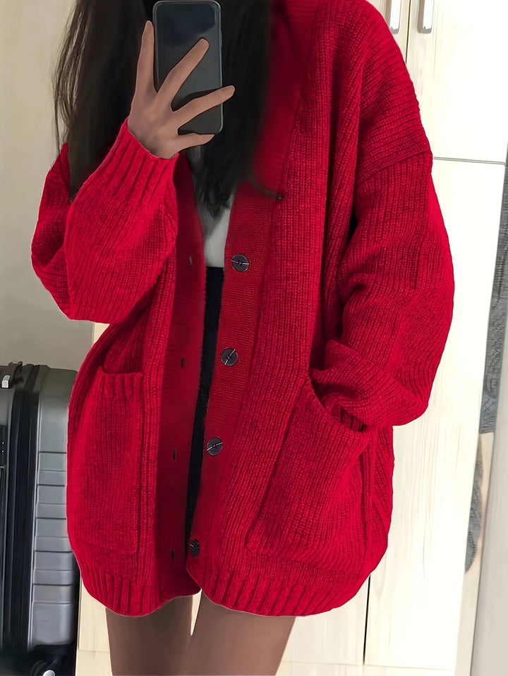 Becky | Relaxed Button-Front Cardigan