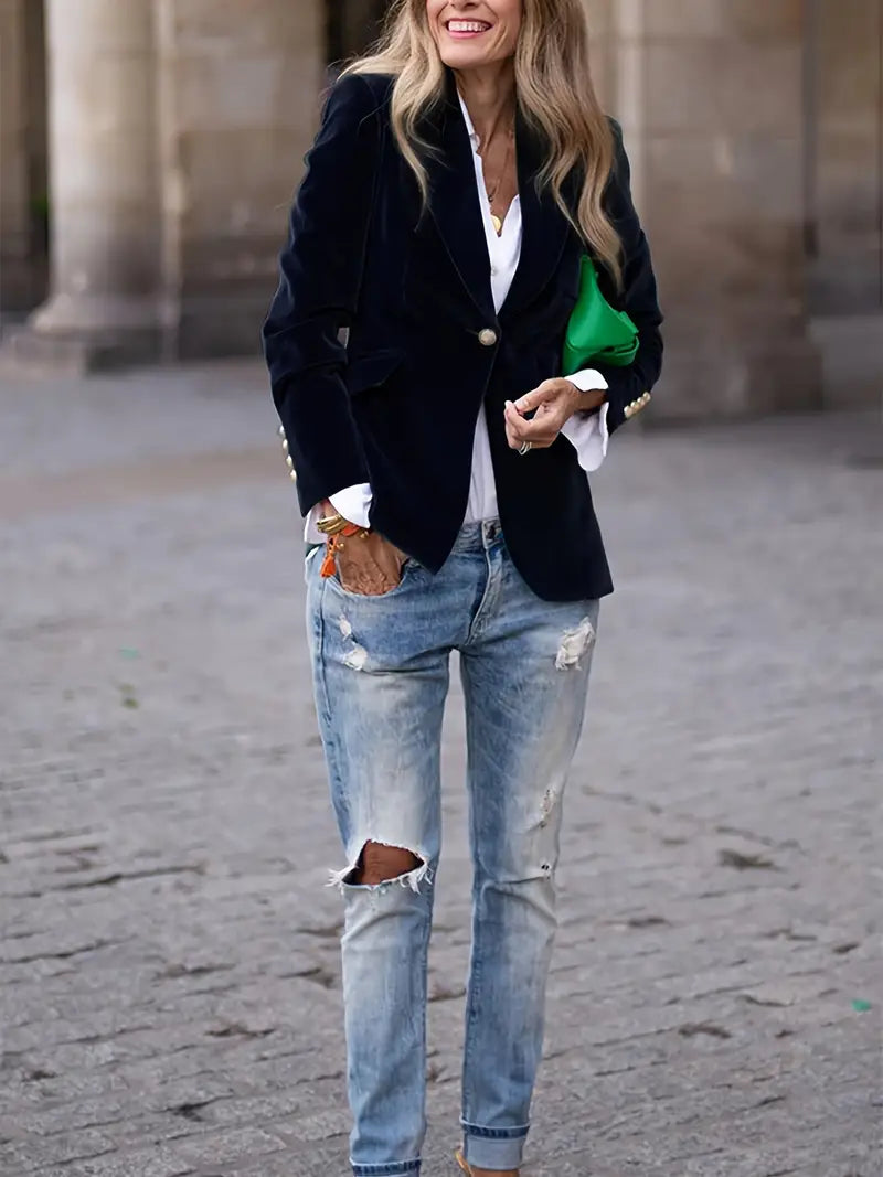 Candy | Elegant Velvet Blazer