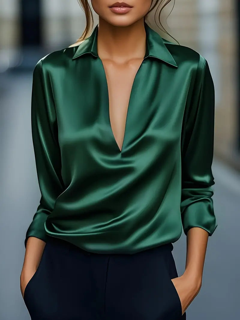 Eva | Premium V-Neck Blouse
