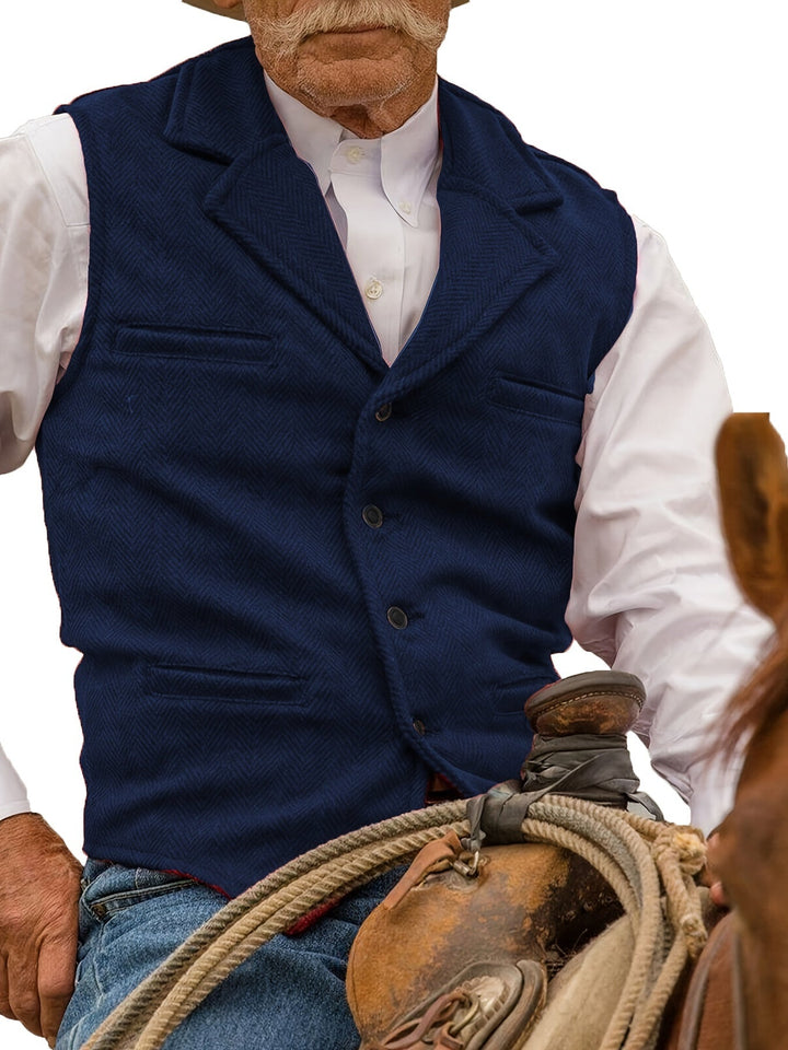 Miles | Heritage Herringbone Vest
