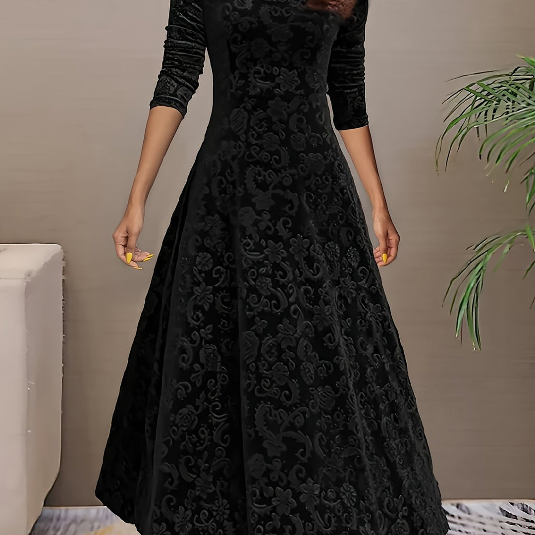 Christy | Elegant Long-Sleeve Midi Dress
