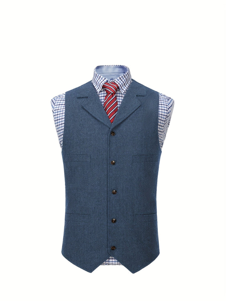 Miles | Heritage Herringbone Vest