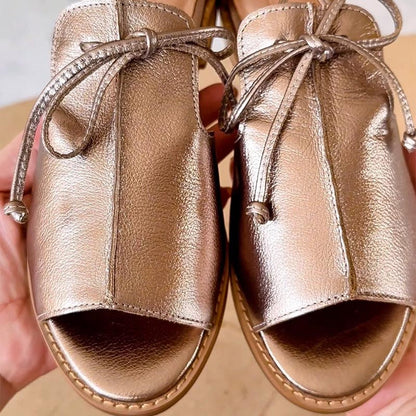 Women's Adjustable Bow Detail Open Toe Sandals