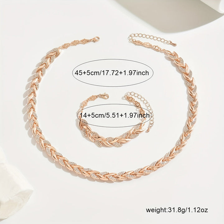 Erika | Sparkling Leaf Jewelry Set