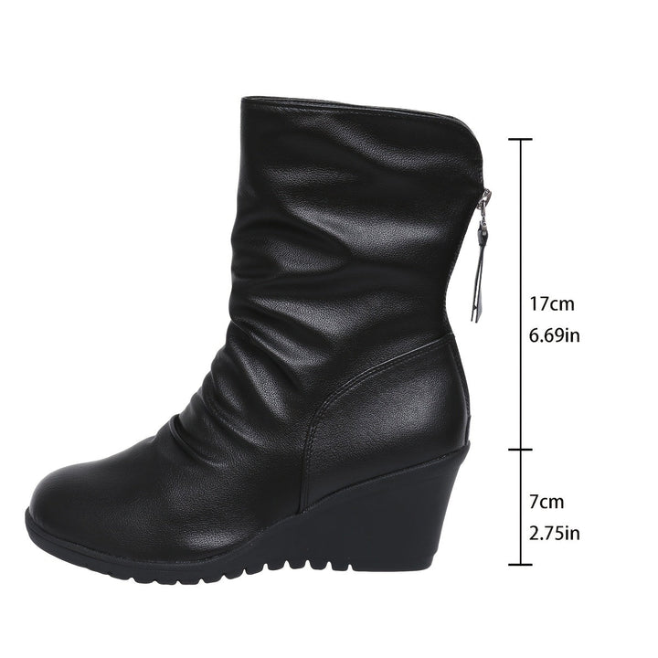 Rita | Sleek Wedge Mid-Calf Boots