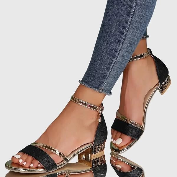 Women's Low Heel Adjustable Strap Sandals