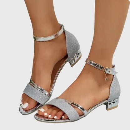 Women's Low Heel Adjustable Strap Sandals
