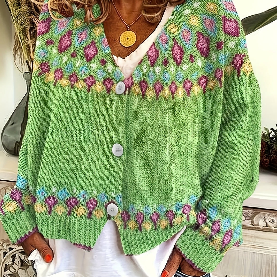 Ariana | Nordic Patterned Cardigan