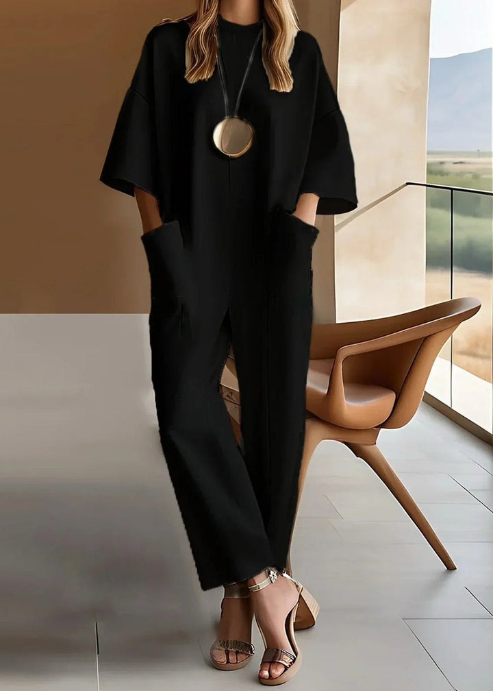 Savannah | Elegant Wide Sleeve Pocket Jumpsuit