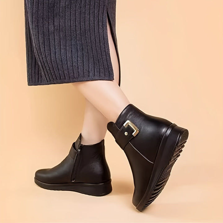 Jasmine | Cozy Buckle Ankle Boots
