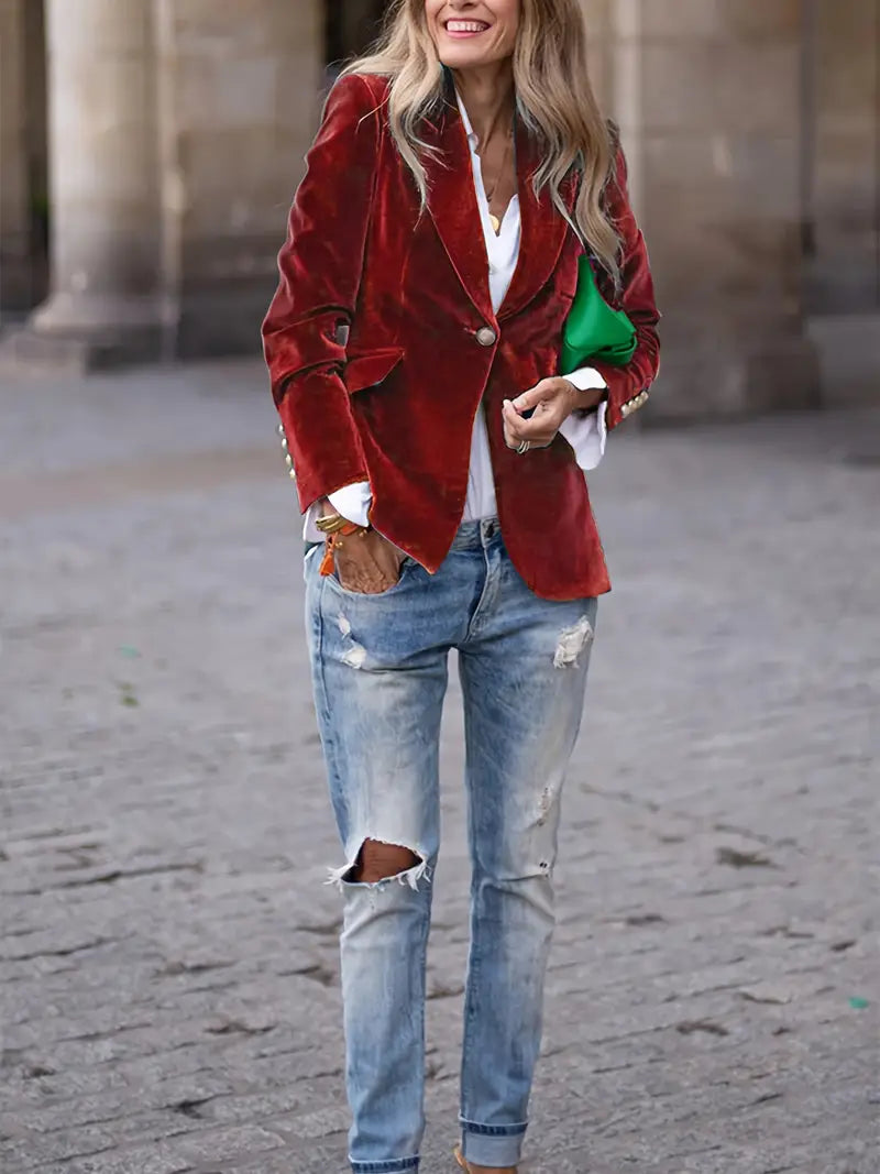 Candy | Elegant Velvet Blazer