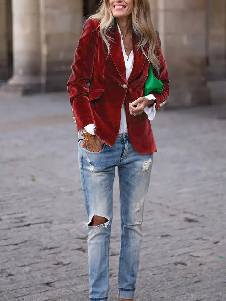 Candy | Elegant Velvet Blazer