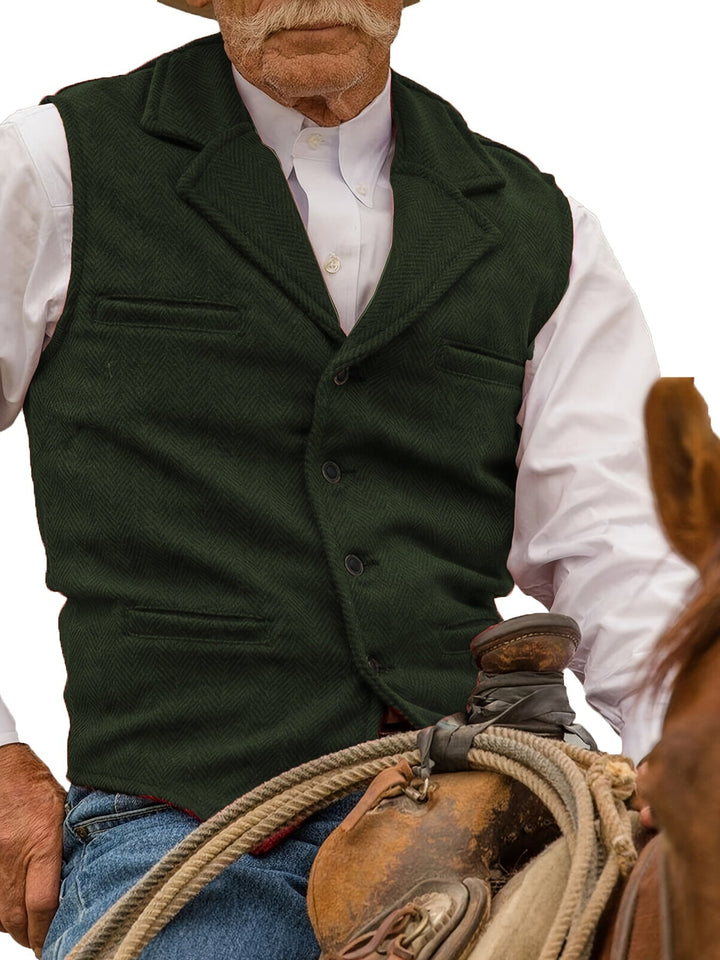 Miles | Heritage Herringbone Vest