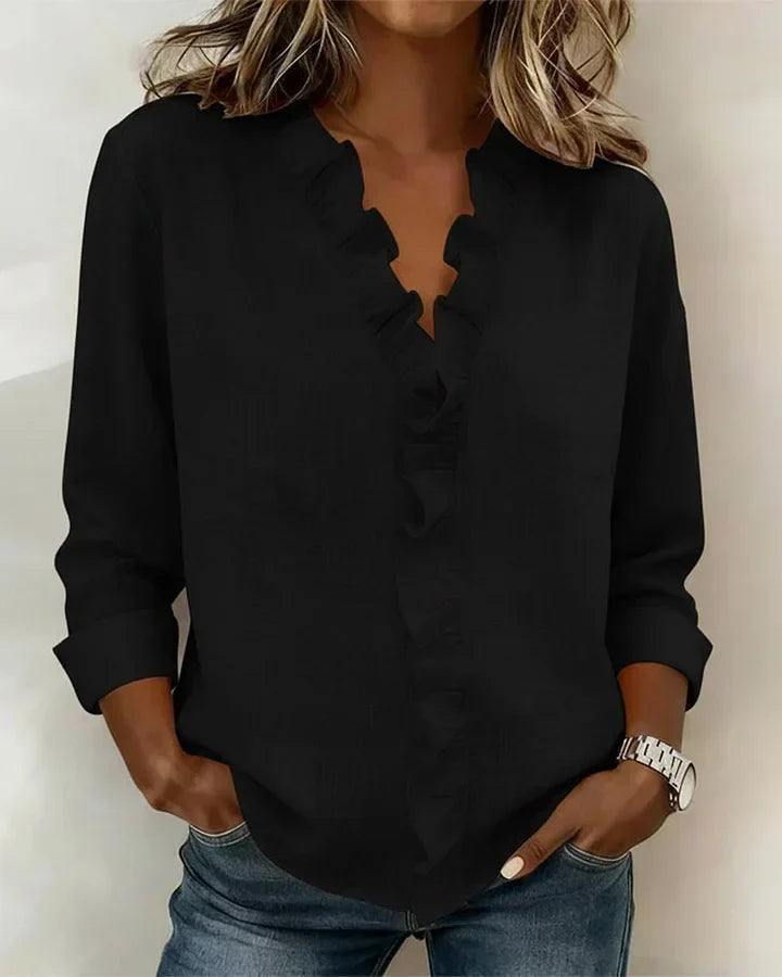 Lynette | Lightweight V-Neck Blouse