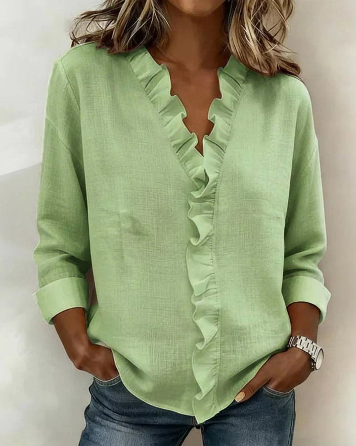 Lynette | Lightweight V-Neck Blouse