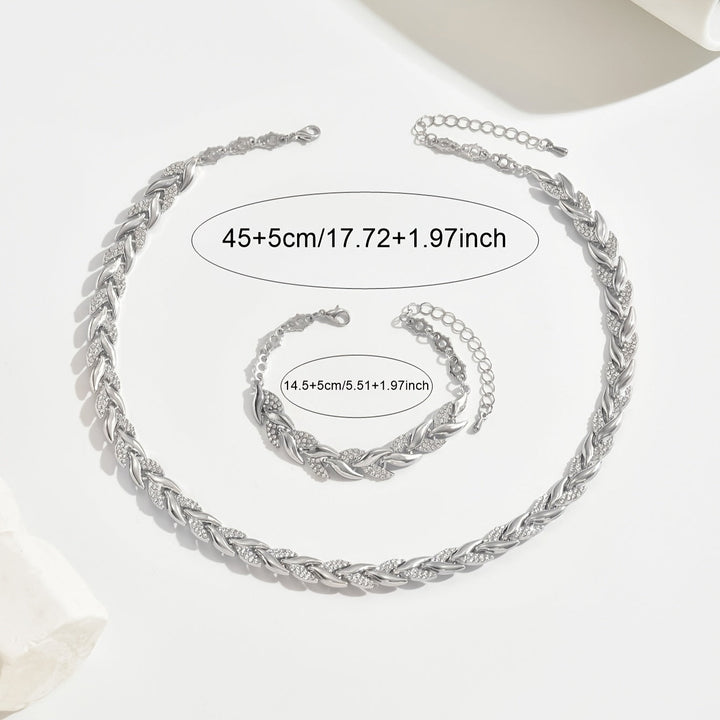 Erika | Sparkling Leaf Jewelry Set