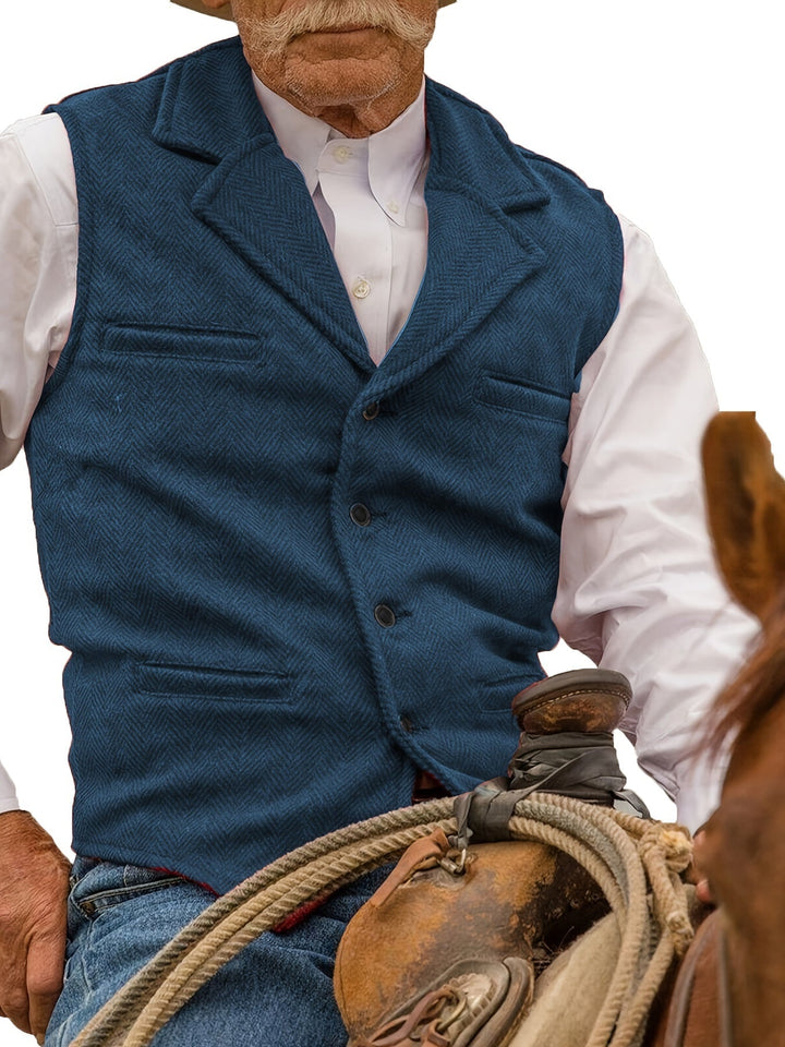 Miles | Heritage Herringbone Vest
