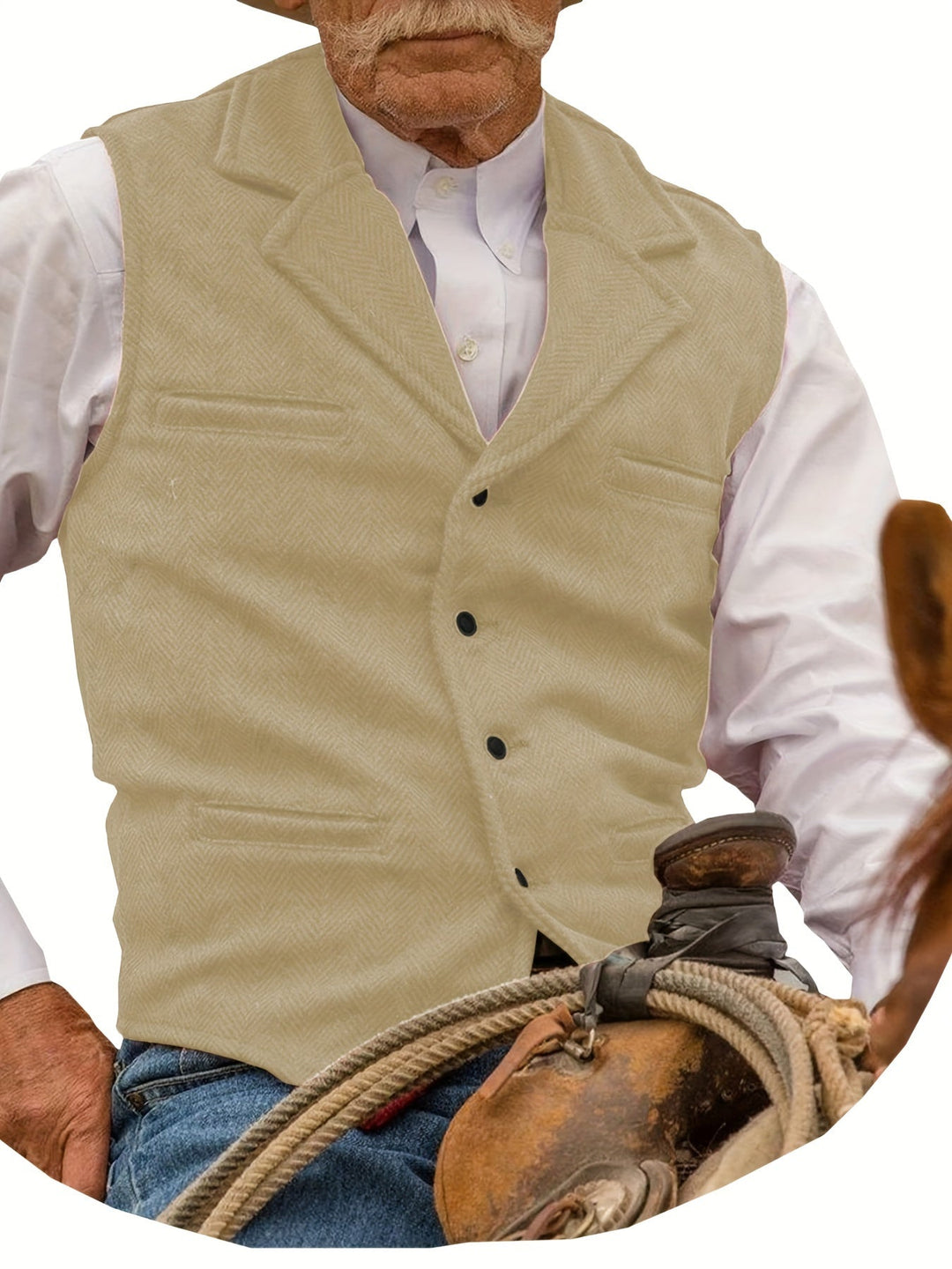 Miles | Heritage Herringbone Vest