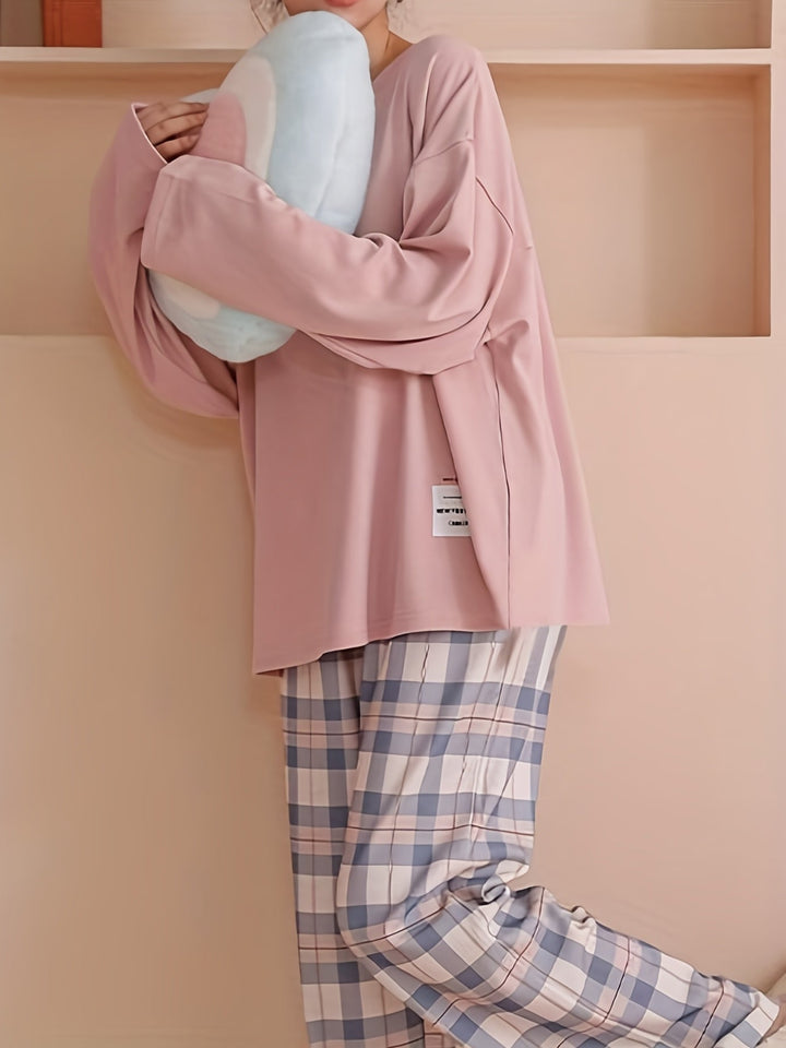 Sheryl | Relaxed Plaid Two-Piece Set
