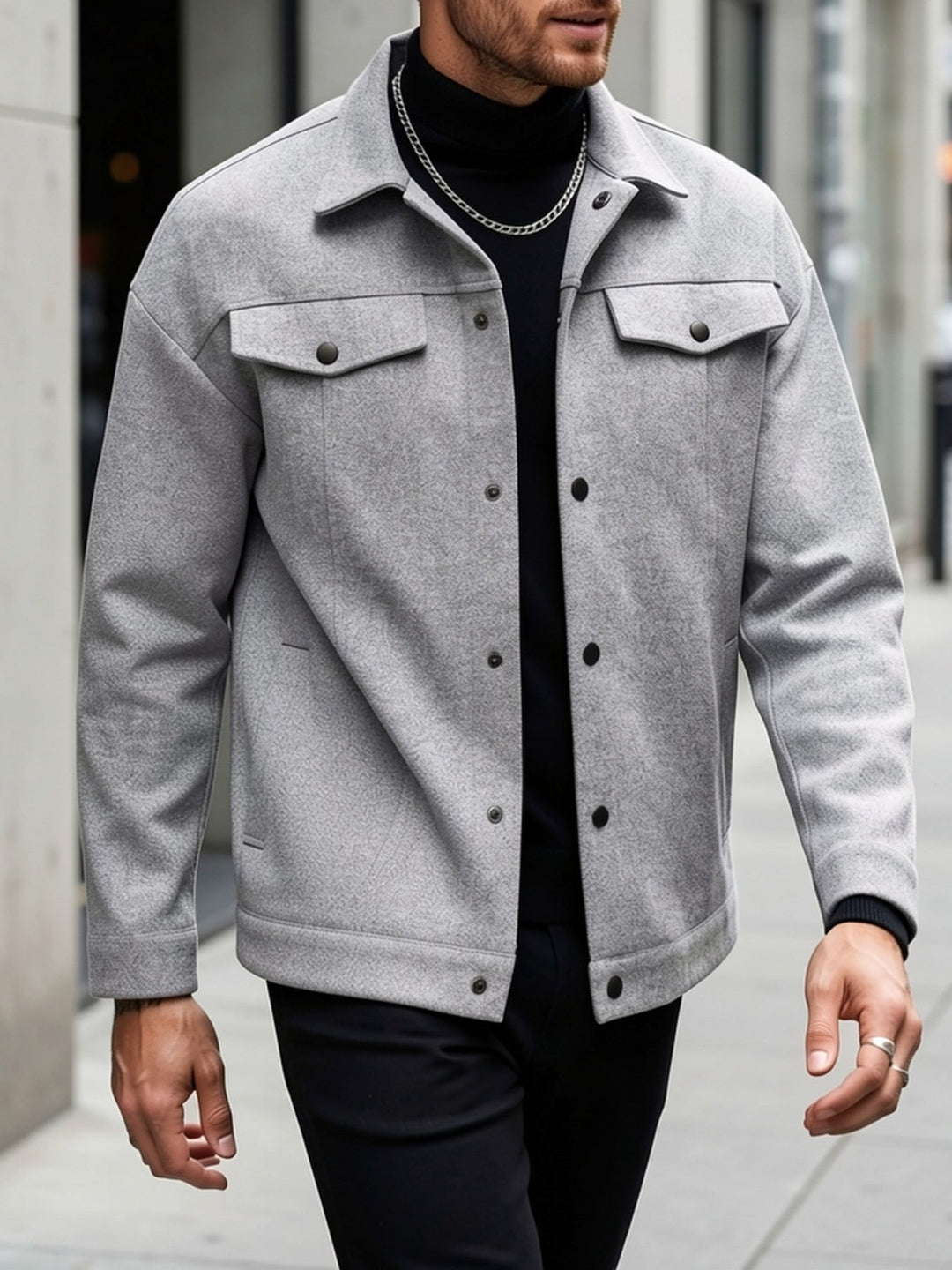 Darryl | Modern Snap-Button Jacket