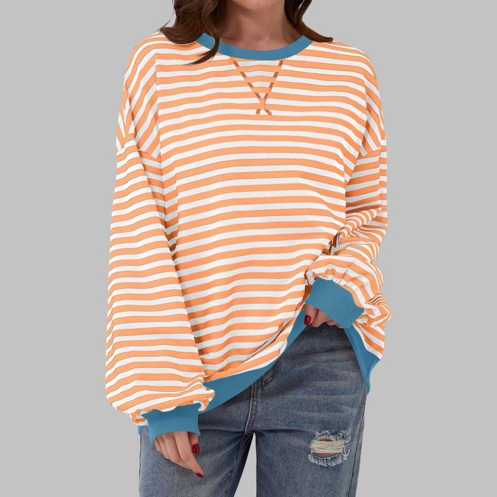 Rachael | Casual Long Sleeve Striped Sweatshirt