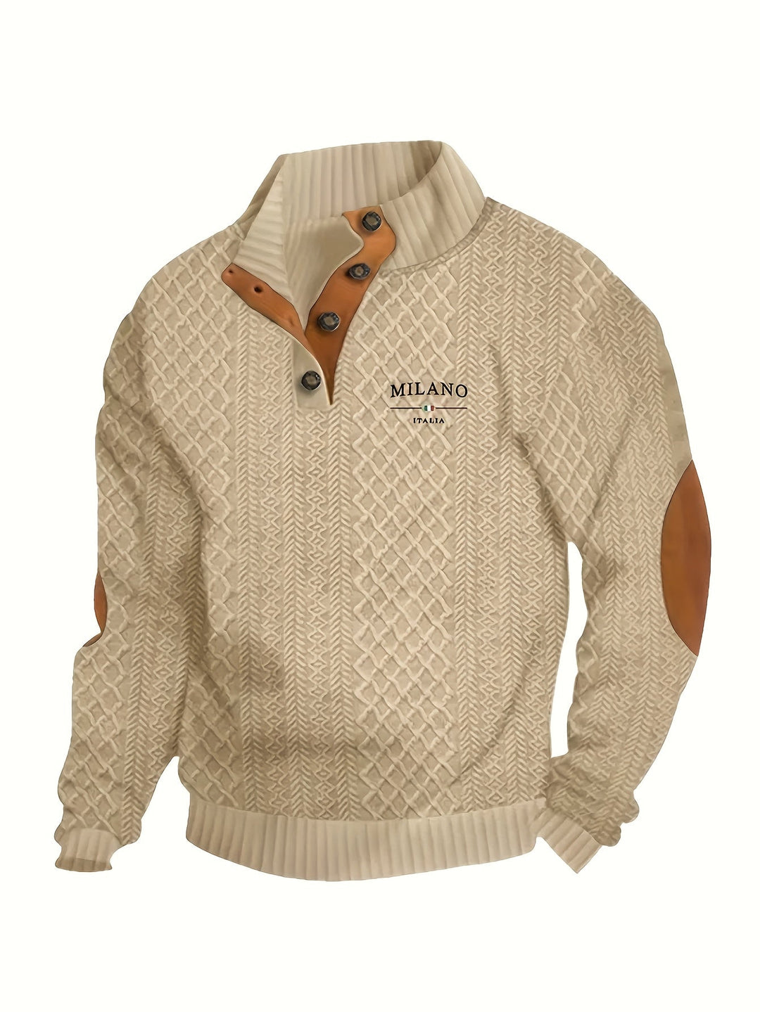 Andrew | Textured Stand-Collar Sweater