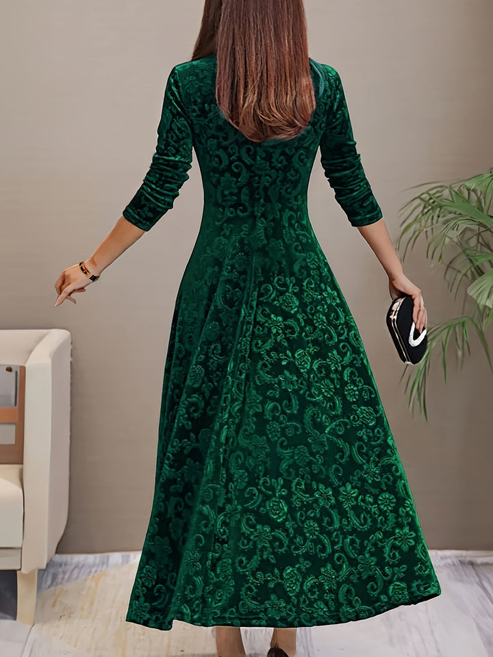 Christy | Elegant Long-Sleeve Midi Dress