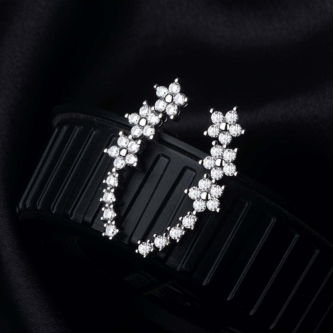 Bobbie | Timeless Floral Climber Earrings