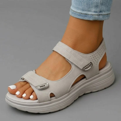 Women's Breathable Woven Strap Grey Sandals