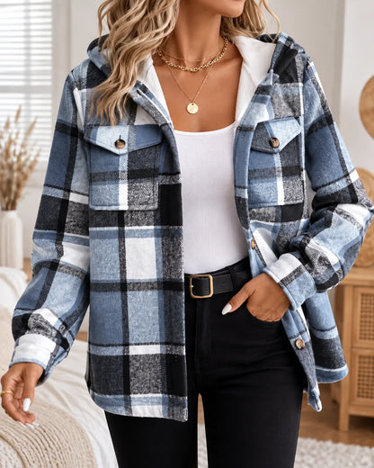 Harper Jacket in Blue Plaid