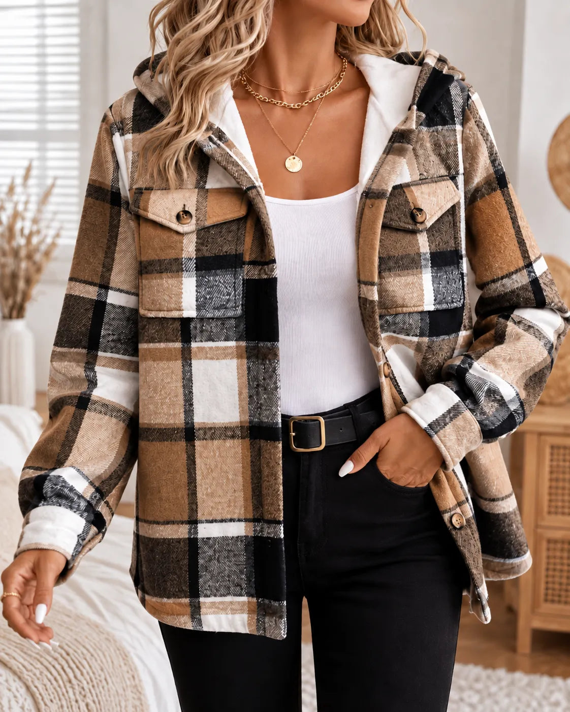 Harper Jacket in Brown Plaid