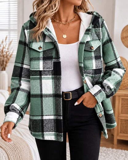 Harper Jacket in Green Plaid