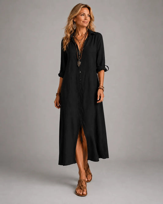 Bohemian Shirt Maxi Dress
